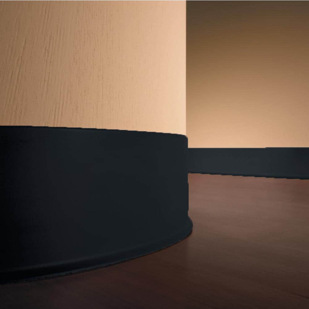 Black Thermoplastic Rubber Wall Cove Base Coil 4" x 120 ft