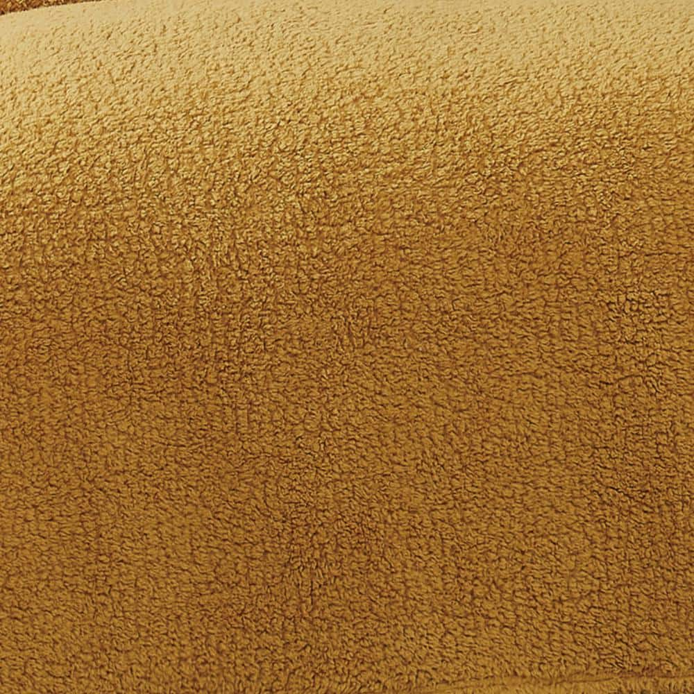 Marshmallow Sherpa Mustard Throw Blanket