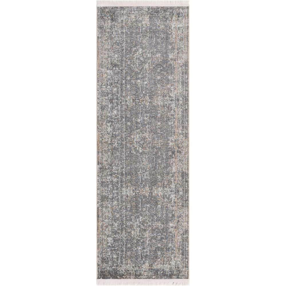 Baracoa La Cabana Dark Gray 2' 2 x 6' 0 Runner Rug