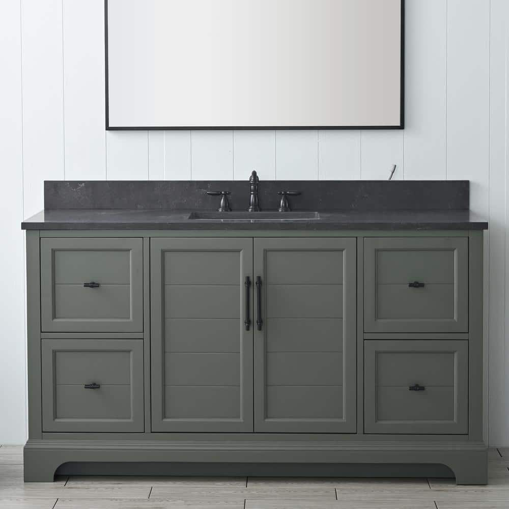 Vanity Art 60 Inch Single Sink Bathroom Vanity with Sink & Top