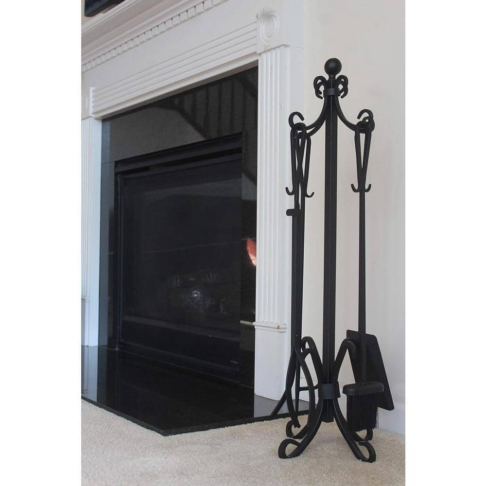 Fireplace Toolset – 5 Piece Black Color Fireplace Toolset.