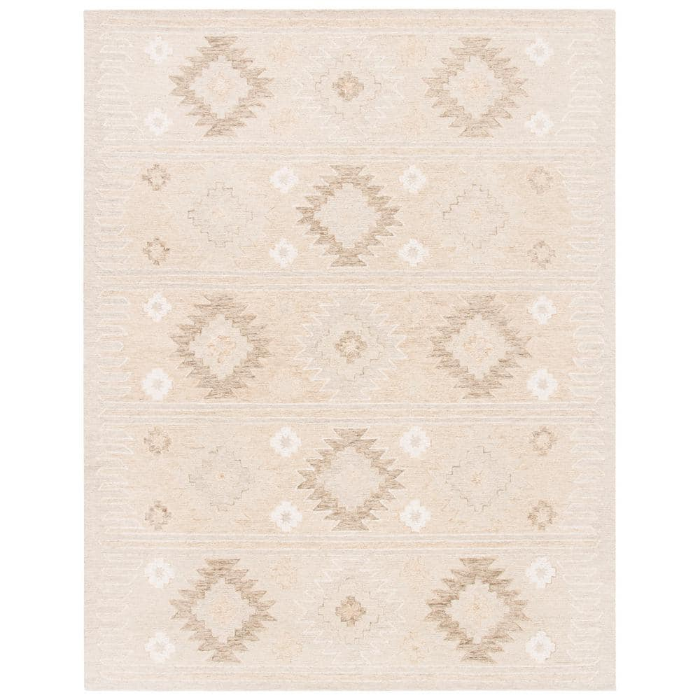 SAFAVIEH Capri Cian Southwestern Wool Area Rug, Beige, 9' x 12'