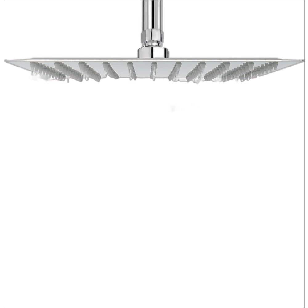 Rain Shower head, NearMoon High Flow Stainless Steel Square Rainfall ShowerHead, High Pressure Design, Awesome Shower Experience Even At Low Water Flow (10 Inch, Chrome Finish)