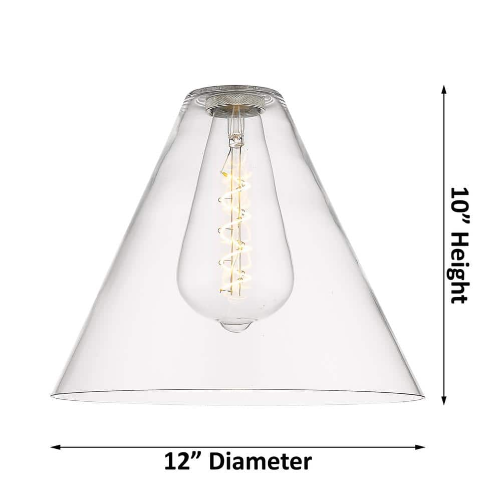 Edison Modern Chrome and Glass 12" Mini Pendant Light