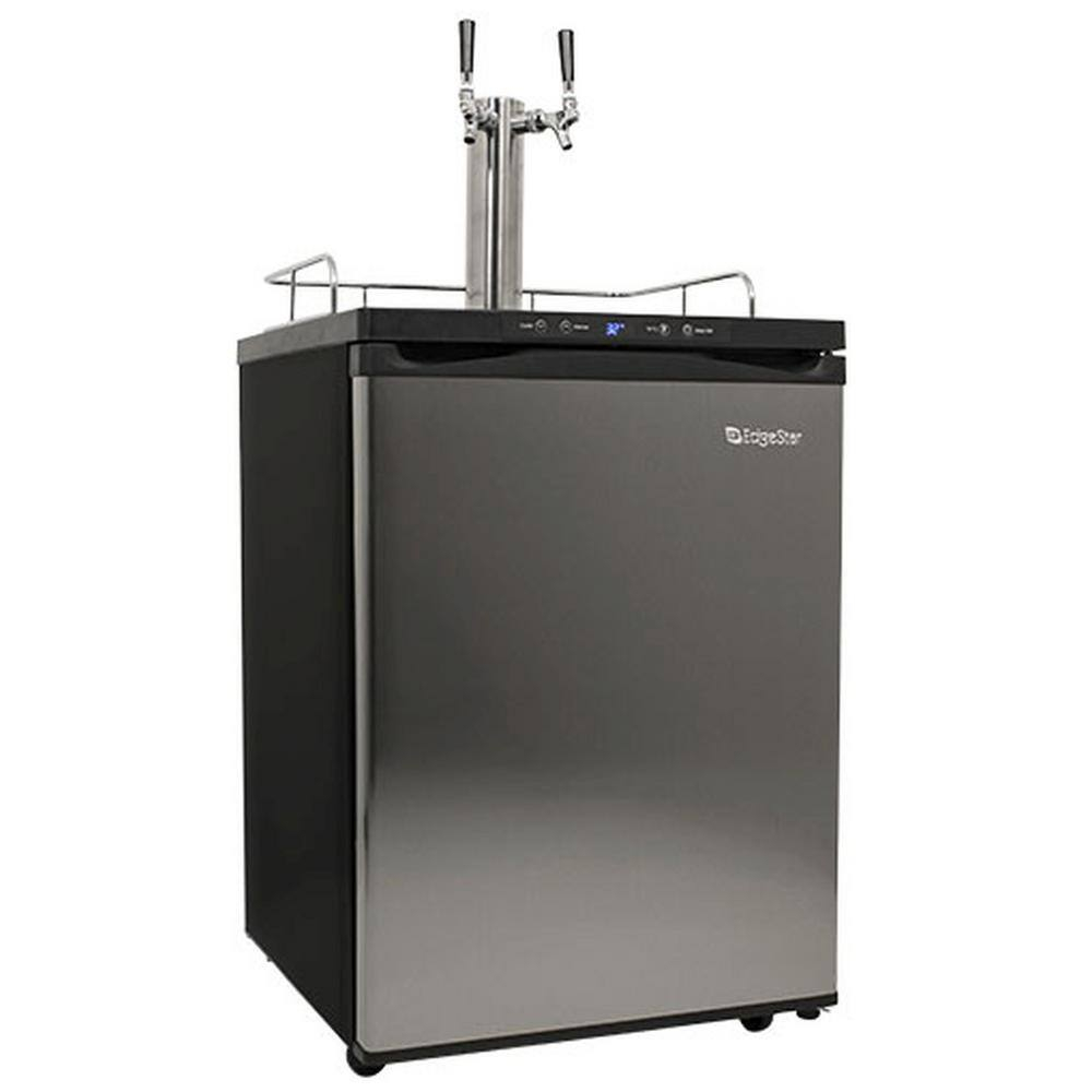 EdgeStar EdgeStar 5.6 Cubic Feet Dual Tap Freestanding Kegerator with Adjustable Temperature