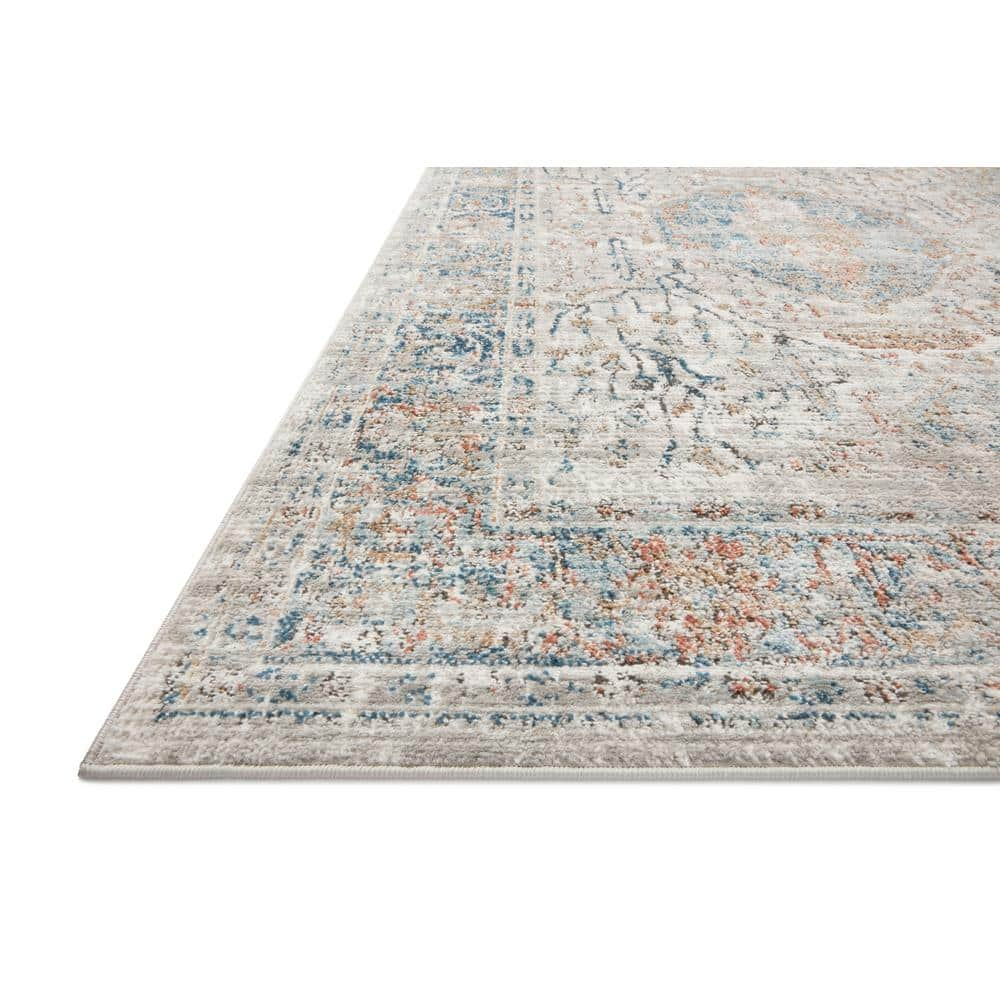 Loloi II Bianca Collection BIA-02 Stone / Multi, Traditional Area Rug 3'-4" x 5'-7"