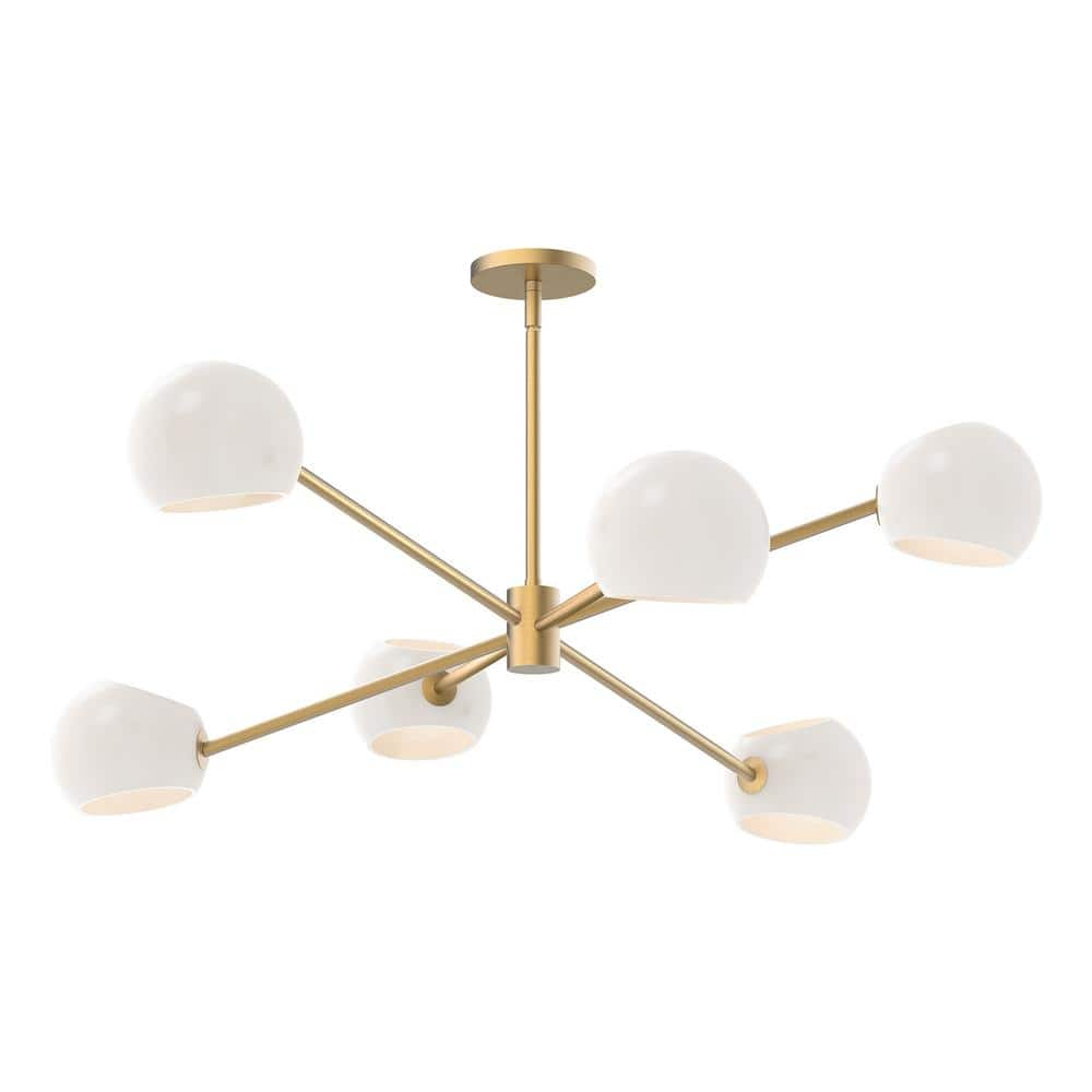 Willow 6 Light Metal Sputnik Chandelier