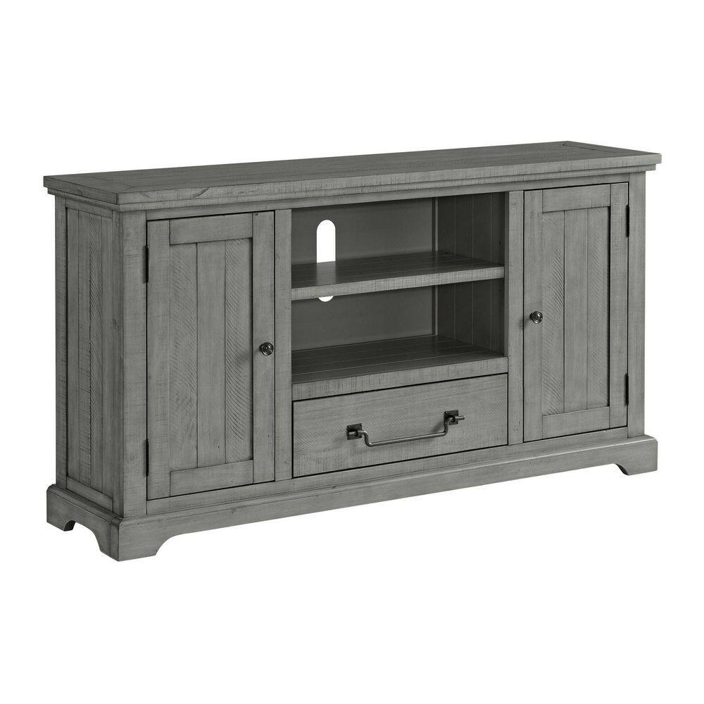 Martin Svensson Home Beach House Solid Wood TV Stand for TVs up to 70", Dove Grey
