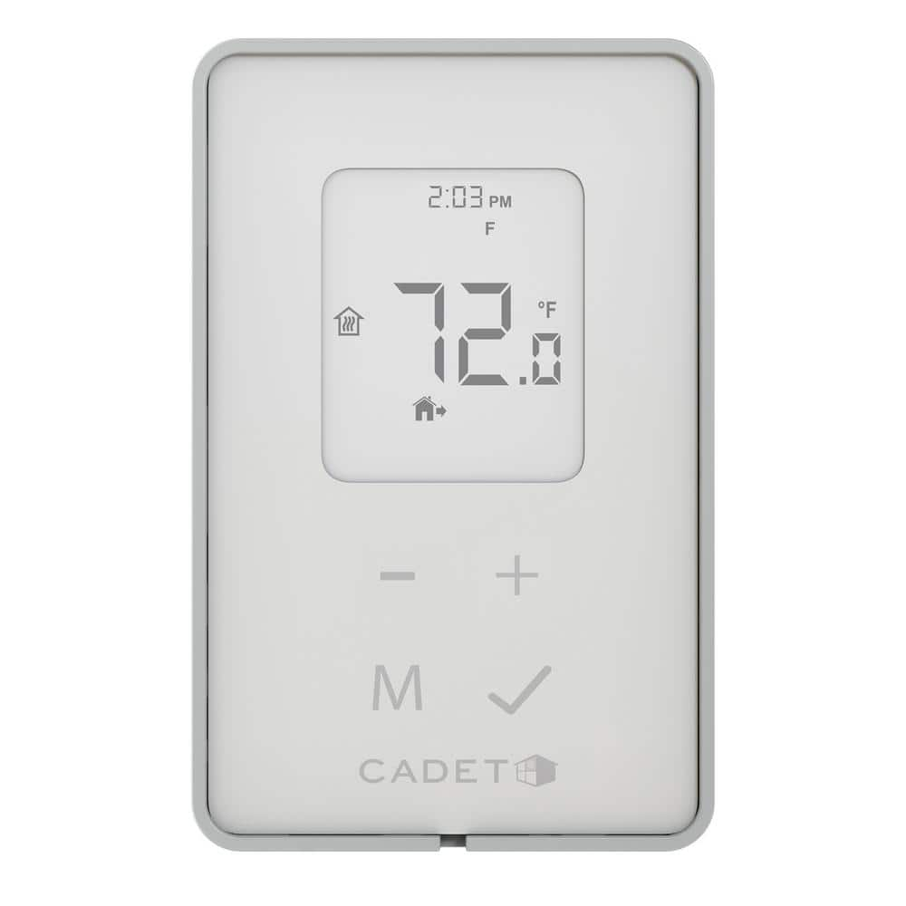 White Programmable Digital Baseboard Heater Thermostat with Touchscreen