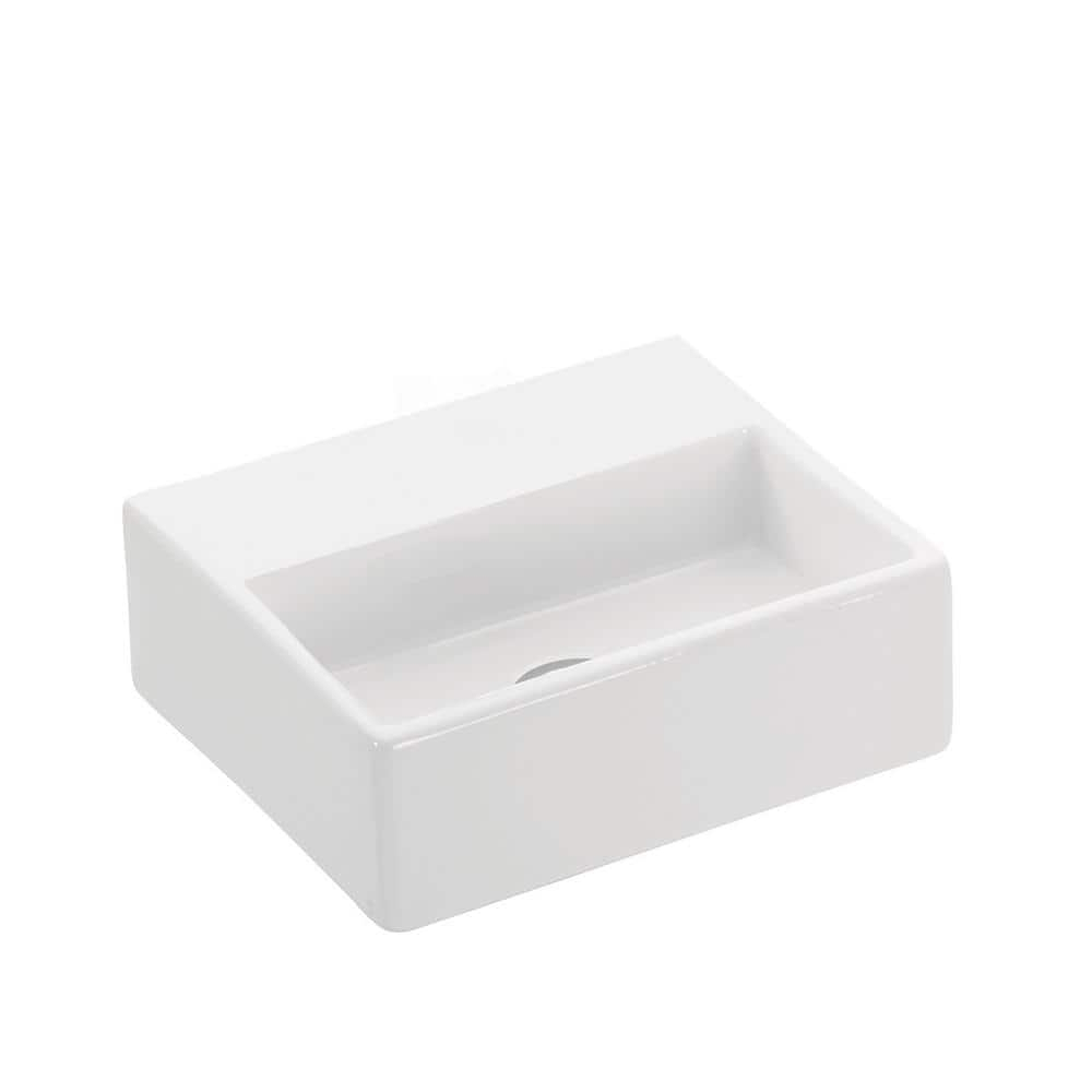 WS Bath Collections Quattro 11.2'' Ceramic Rectangular Bathroom Sink