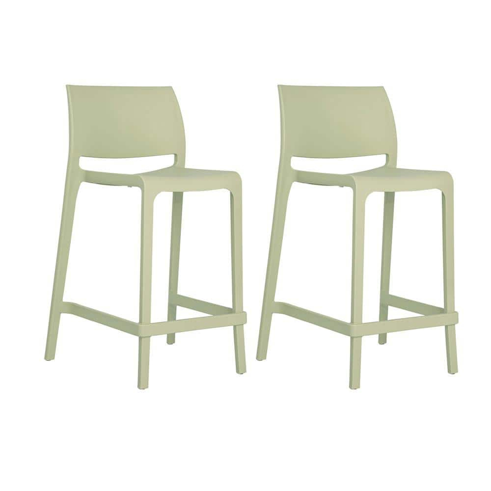 Lagoon Sensilla Resin Stackable Counter Stool Set of 2