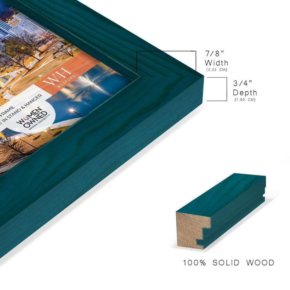 Woodgrain 6 in. x 8 in. Ocean Blue Picture Frame