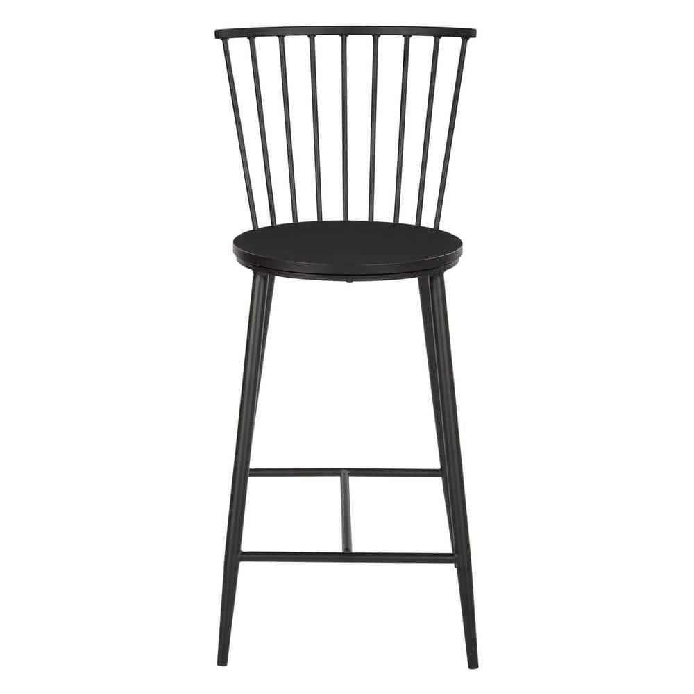 Bryce Counter Stool 26" with Black Metal Frame