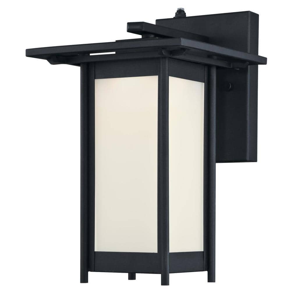 Westinghouse Lighting Westinghouse Clarissa One-Light Outdoor Wall Lantern 12 LED Textured Black Black Painted