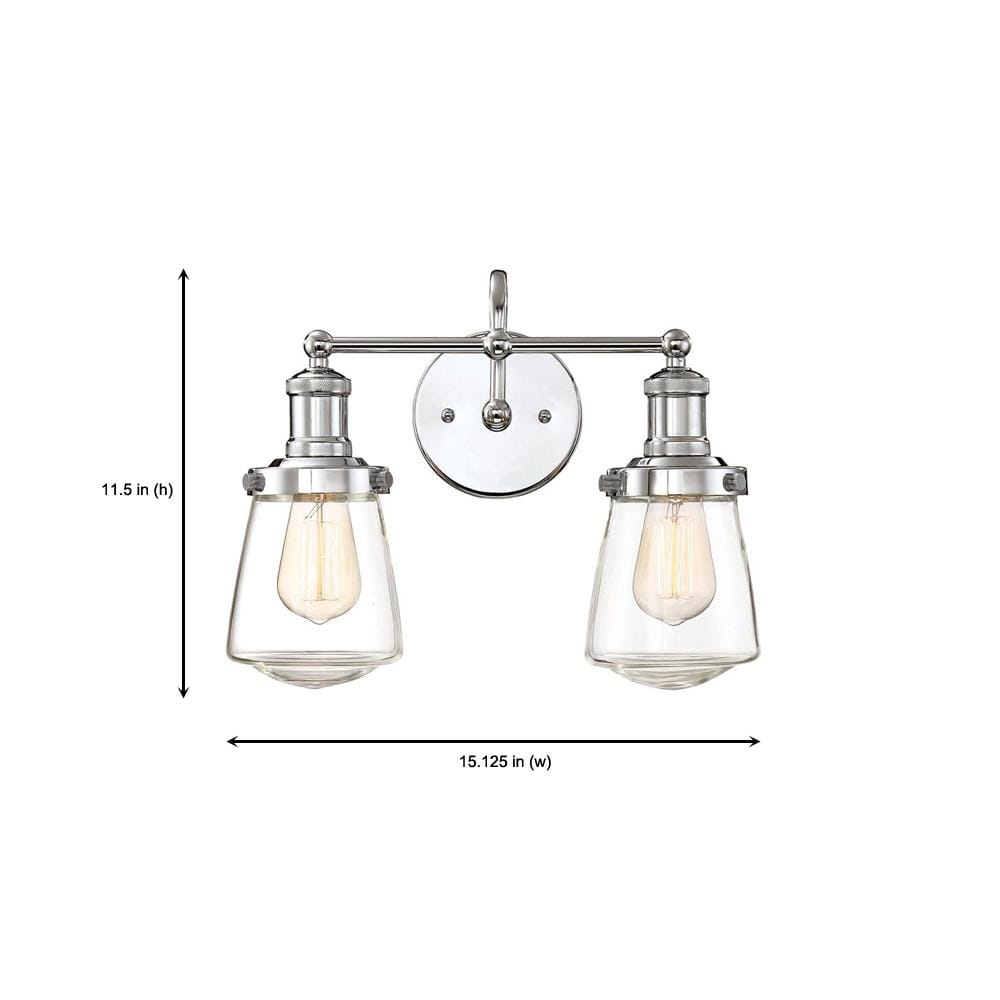 Taylor Chrome Steel Dimmable Bath Vanity Light