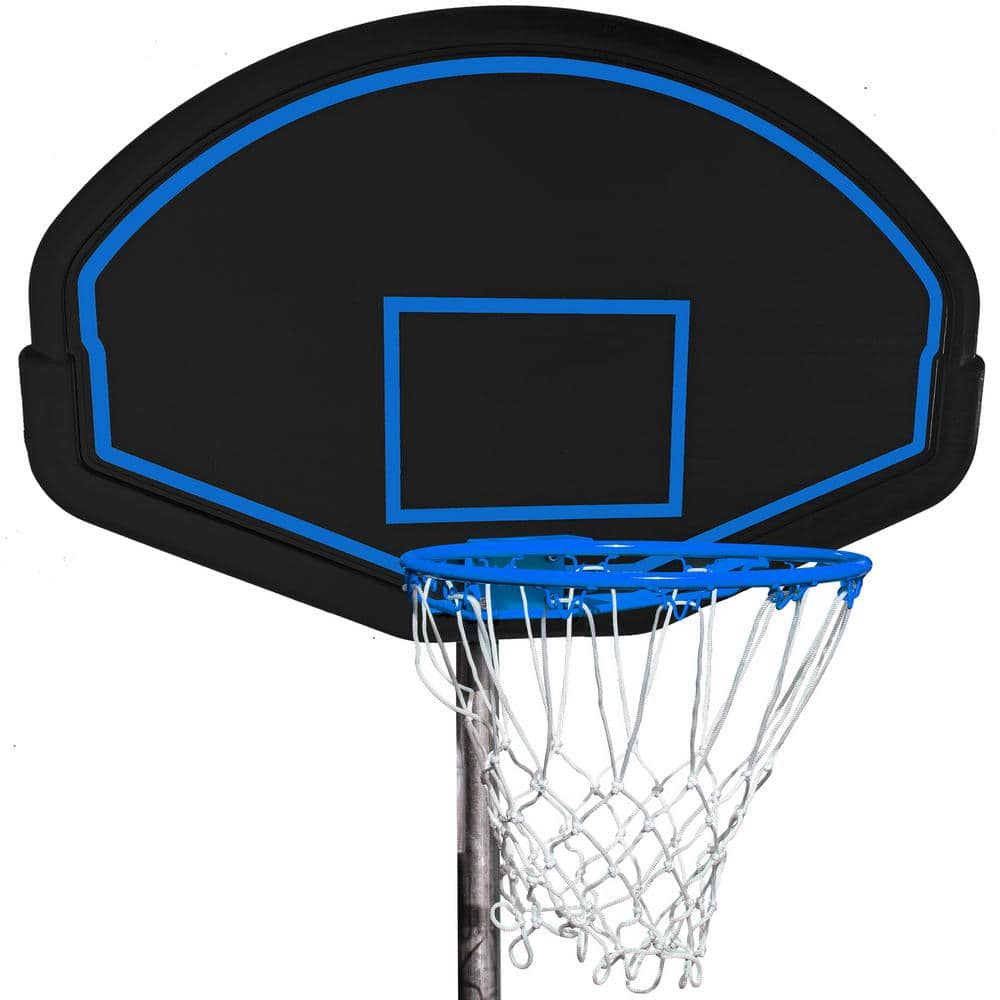 16 ft Blue Round Trampoline with Basketball Hoop and Safety Enclosure
