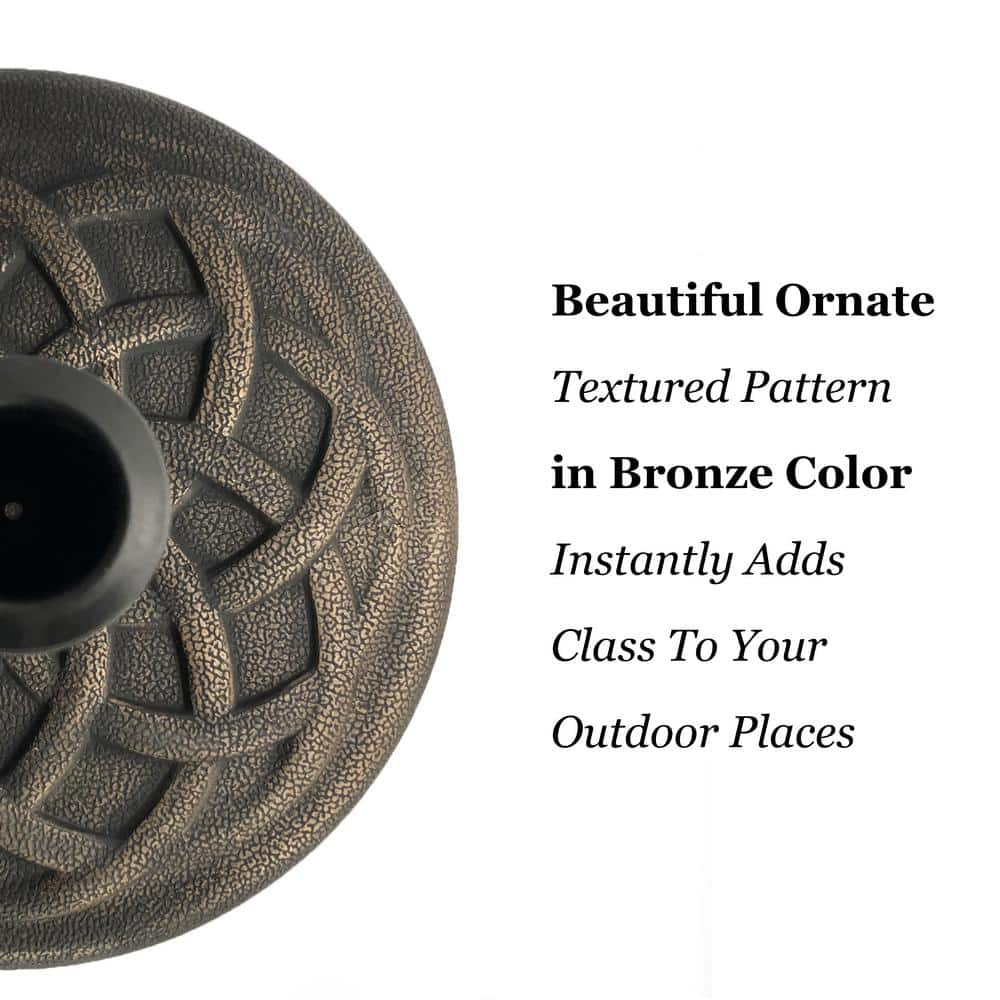 backyard expressions patio home garden 911554 umbrella base, bronze