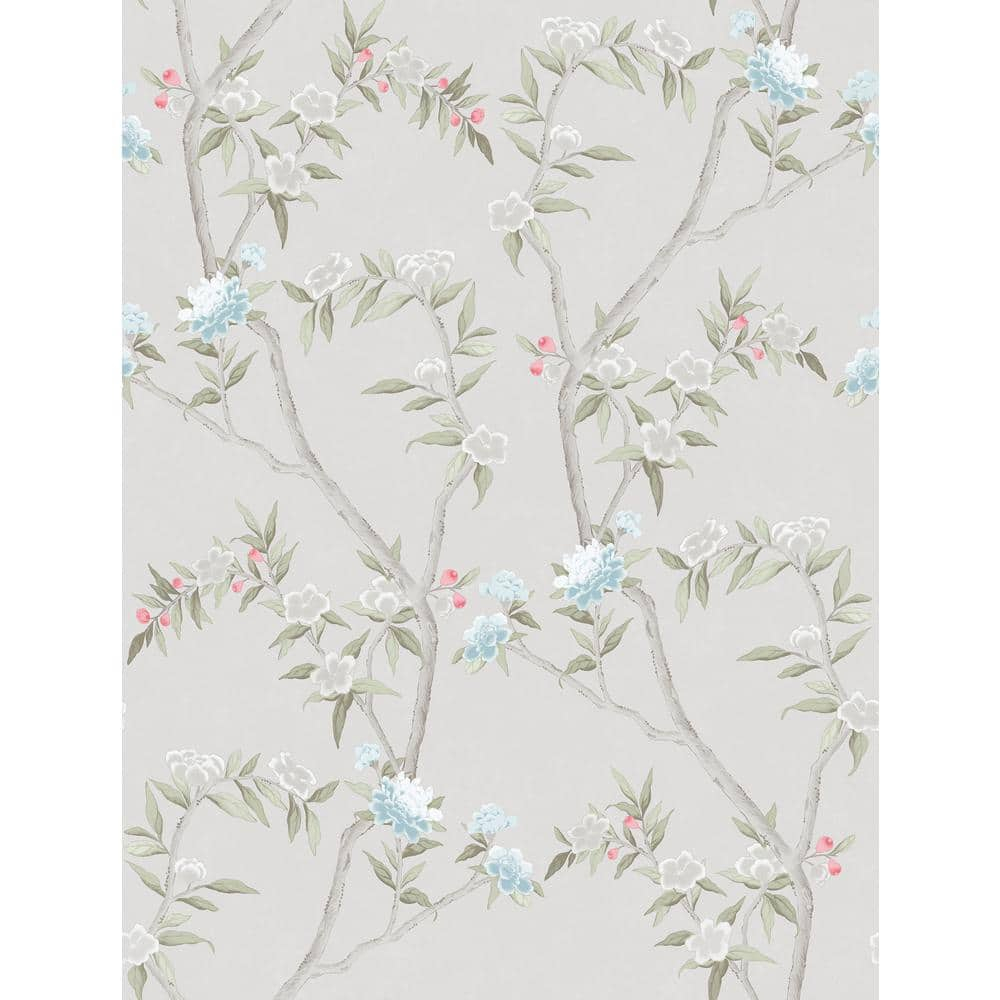 Spring Blossom Chinoiserie Floral Vine 33' L x 21" W Wallpaper Roll
