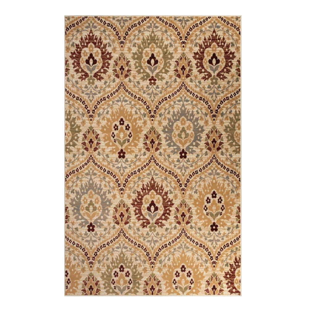 Superior Augusta Oriental Indoor Area Rug, 6' x 9', Camel