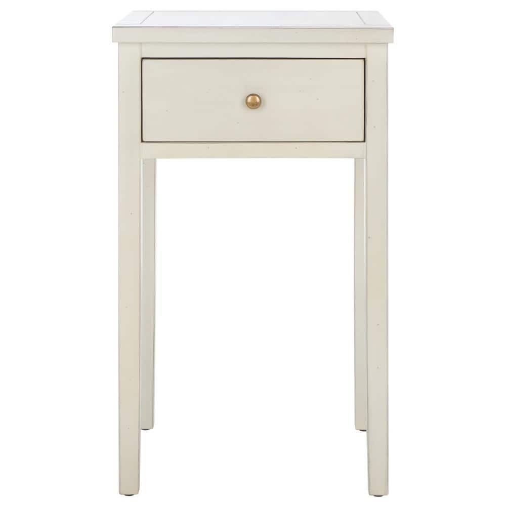 SAFAVIEH Abel Nightstand With Storage Drawer White Birch