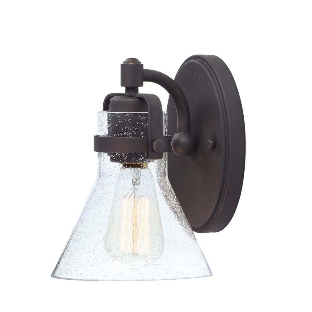 -One Light Wall Sconce With Bulb-6 Inches Wide By 8.5 Inches High-Oil Rubbed Bronze Finish-False Bulb Included Maxim Lighting 26111Cdoi