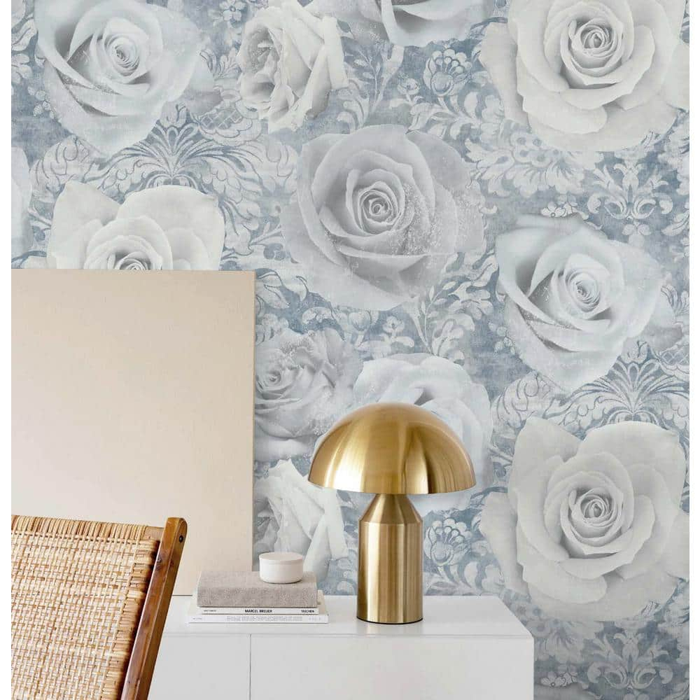NextWall Arthouse Reverie Peel and Stick Wallpaper 20.5 in. W x 18 ft. L - Baby Blue