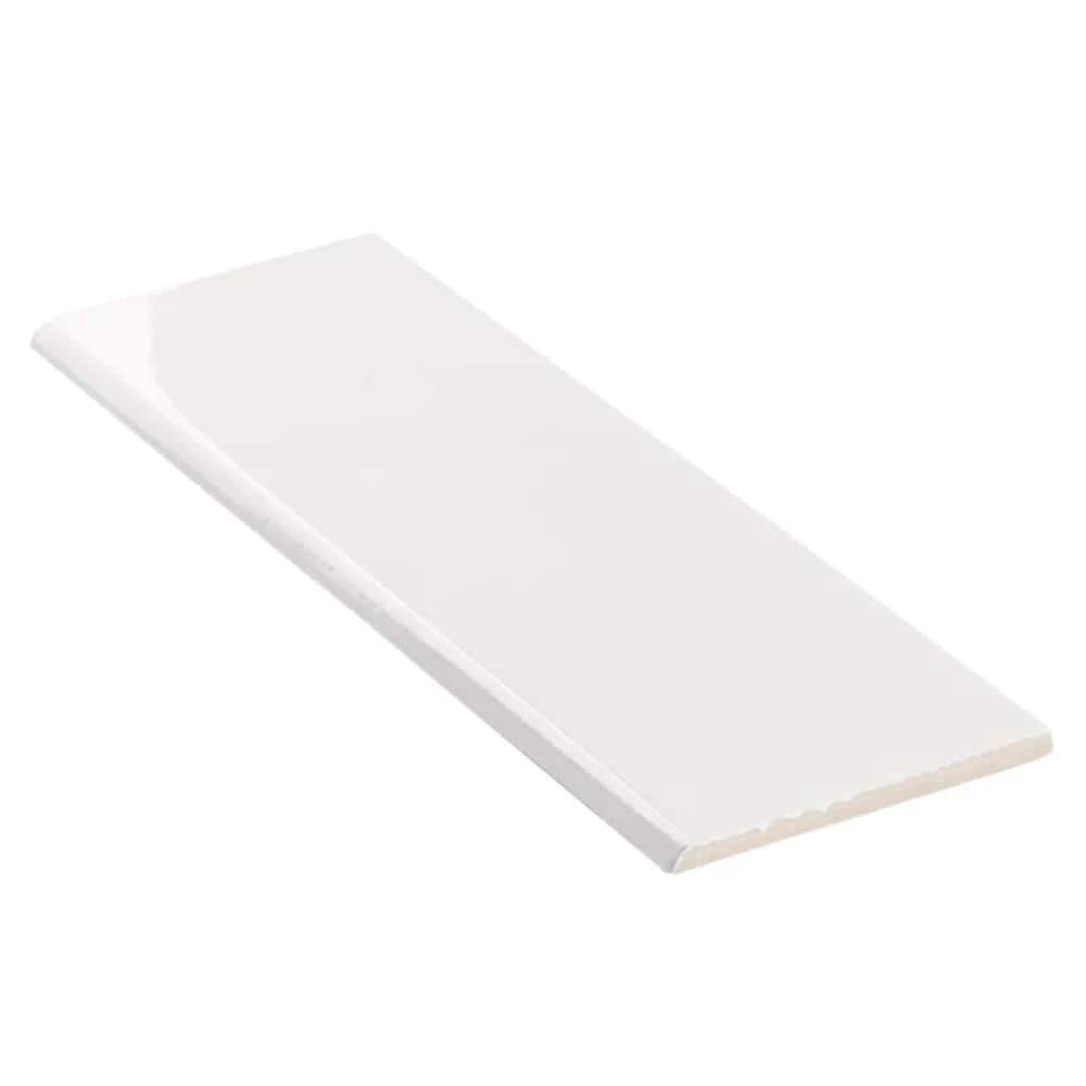 Artmore Tile Abbey Road White Polished Porcelain Bullnose Tile