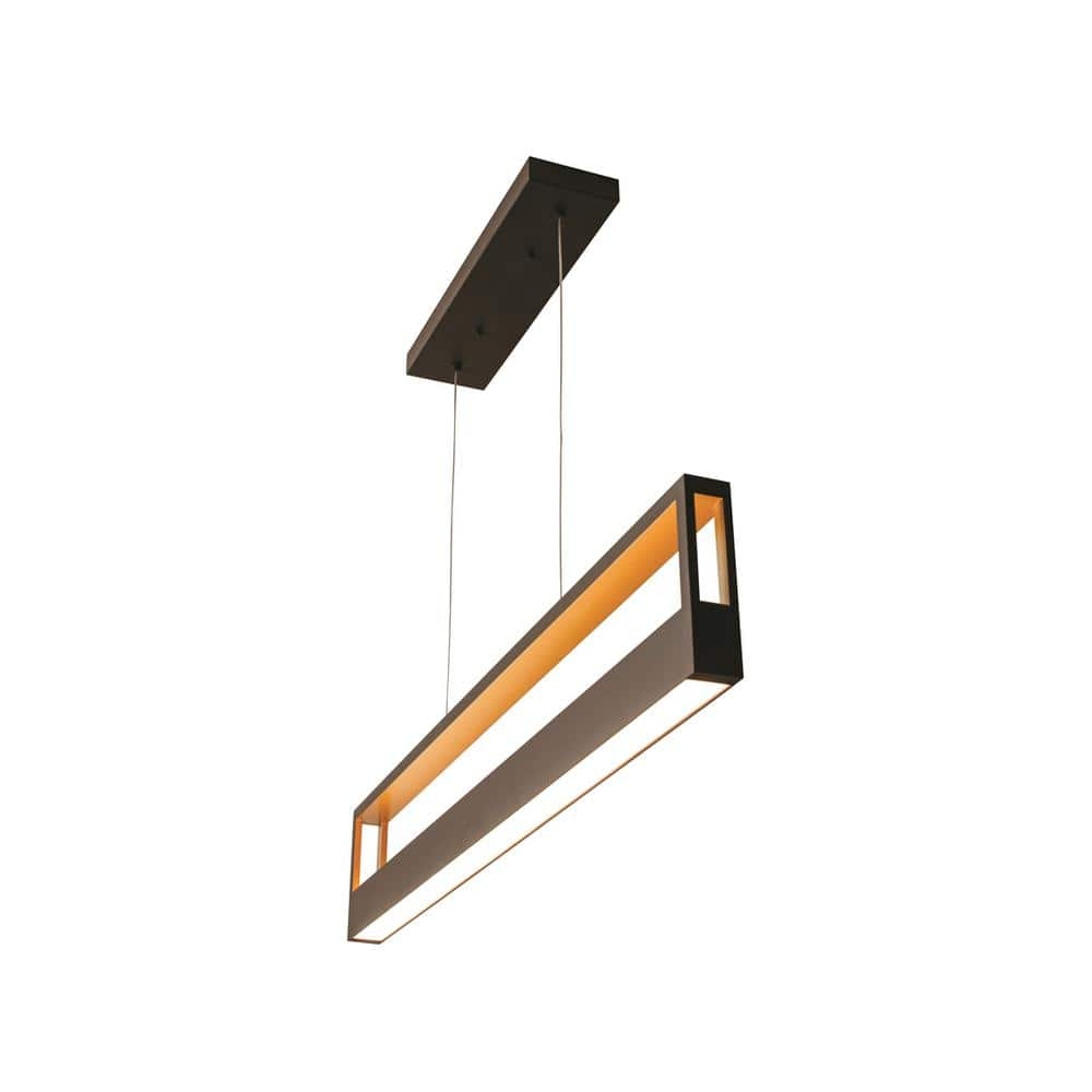 Afx Echp4830lajmv Echo 1 Light 45" Wide Led Linear Chandelier - Black