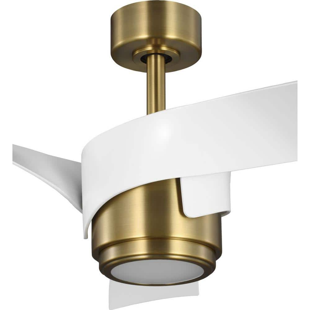P250112-163-30-Progress Lighting-Insigna - 3 Blade Ceiling Fan with Light Kit In Contemporary Style-14.75 Inches Tall and 62 Inches Wide-Vintage Brass