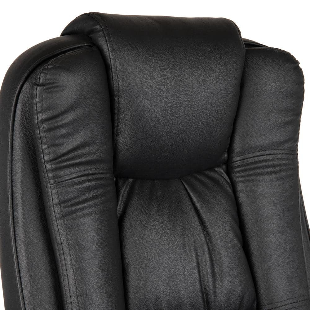 Mind Reader Executive Office Chair with Headrest, Height Adjustable, Desk Chair, Office, 23"L x 25"W x 45-49"H