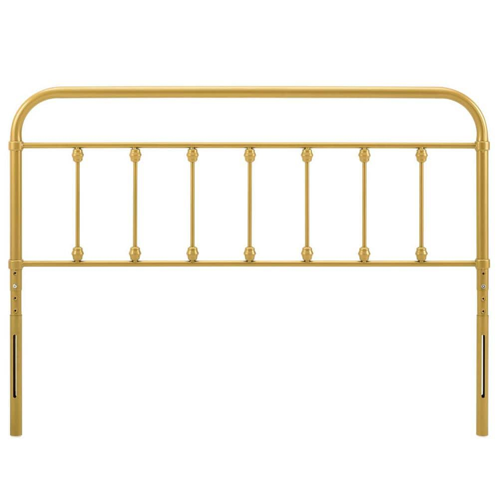 Modway Sage Twin Metal Headboard in Gold