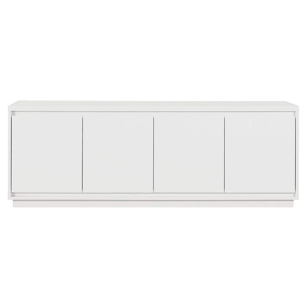 Evelyn&Zoe Presque Rectangular TV Stand for TV's up to 75", White