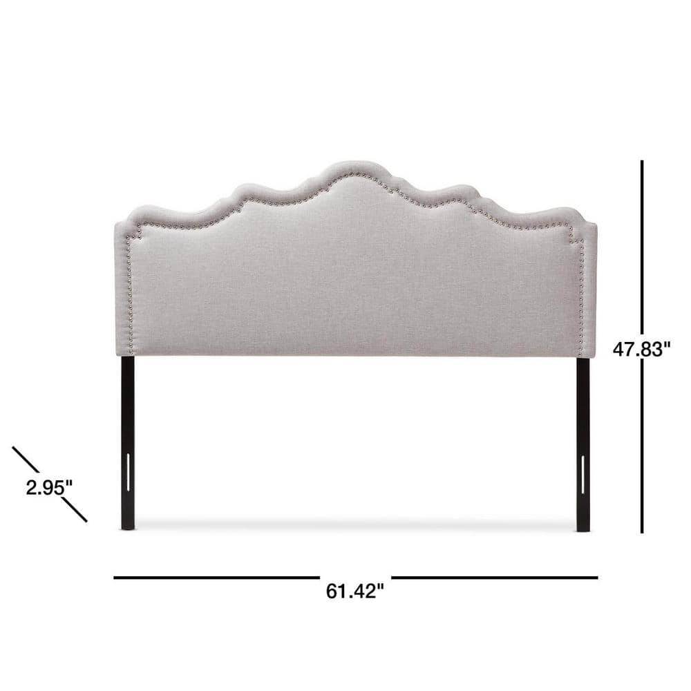 Baxton Studio Nadeen Modern and Contemporary Greyish Beige Fabric Queen Size Headboard