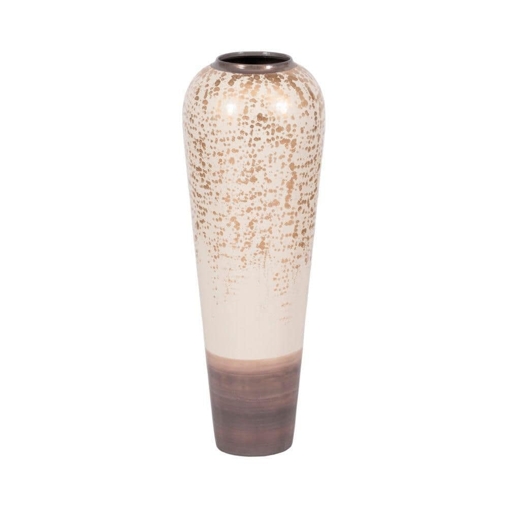 Sagebrook Home Opulence Metal Floor Vase - Elegant Iron Home Decor