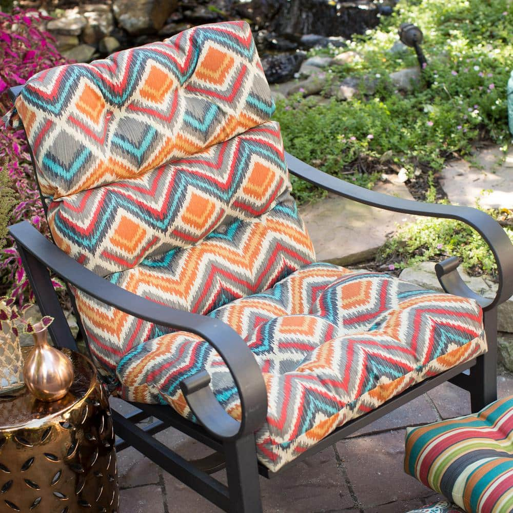 Greendale Home Fashions Surreal 44 x 22 in. Outdoor High Back Chair Cushion