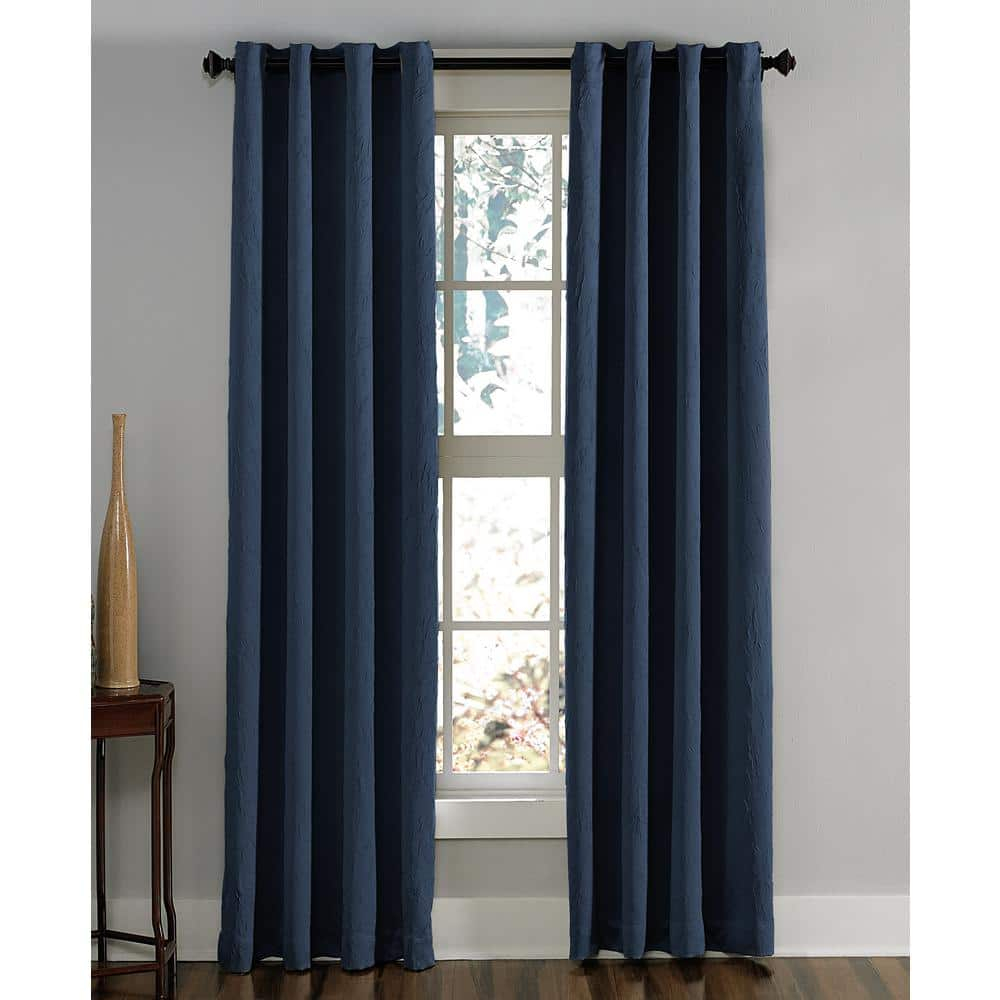 Curtainworks Lenox Grommet Curtain 63", Navy, Adult