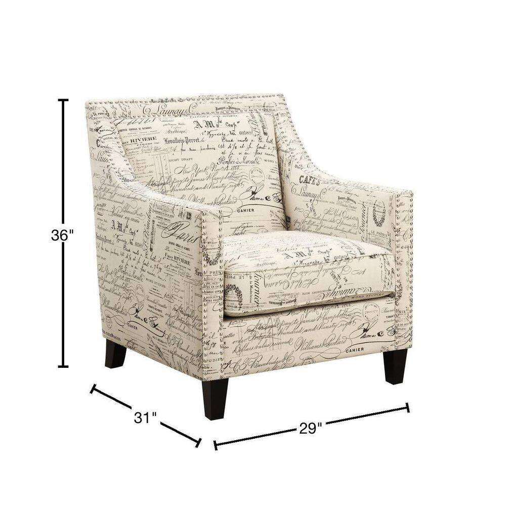 Picket House Emery Chair Heirloom French Script