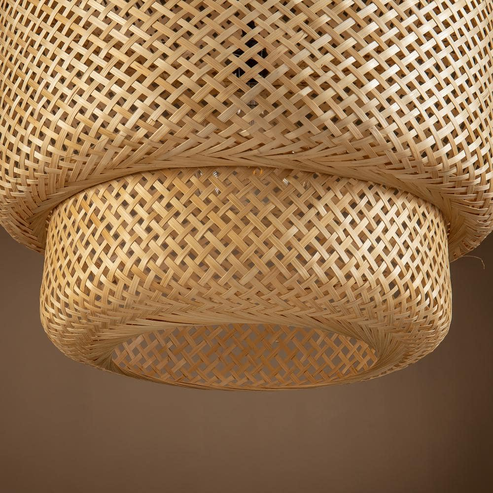 Drusilla Single Light Rattan Pendant Light - 20.9" x 19.7"