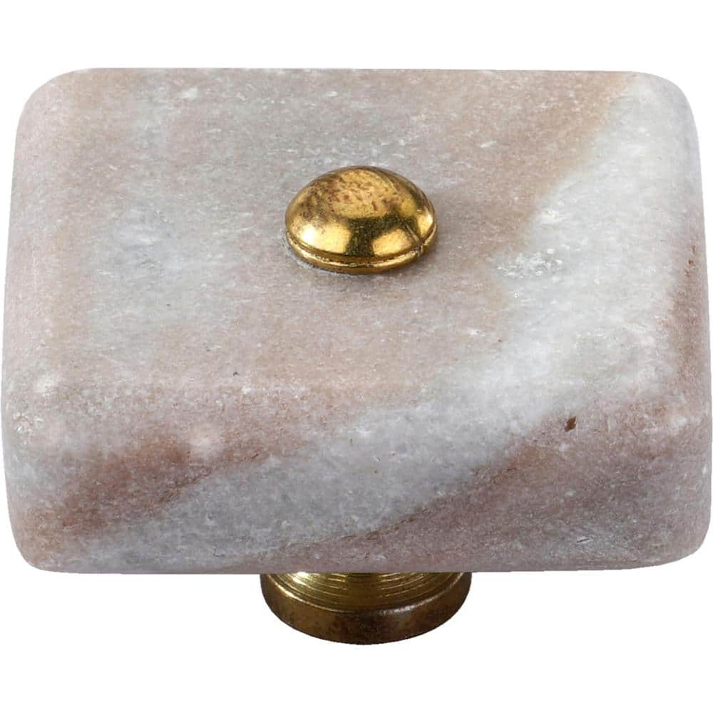 Mascot Hardware  Oceanside 1-1/2 In. Smoky Effect Marble Cabinet Knob Sunset-Rose-Pack-1
