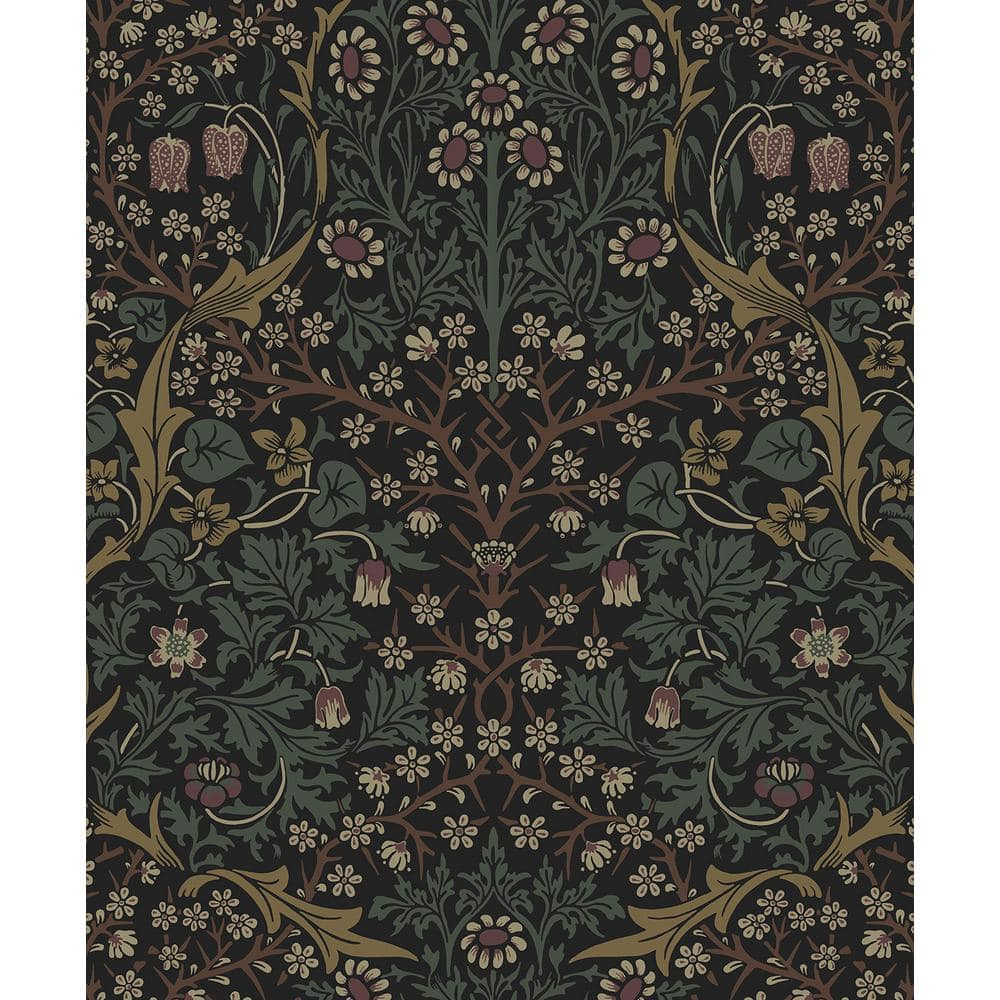 NextWall  Victorian Garden Floral Peel and Stick Wallpaper 20.9 in. W x 18 ft. L - Blacksmith & Cliffside