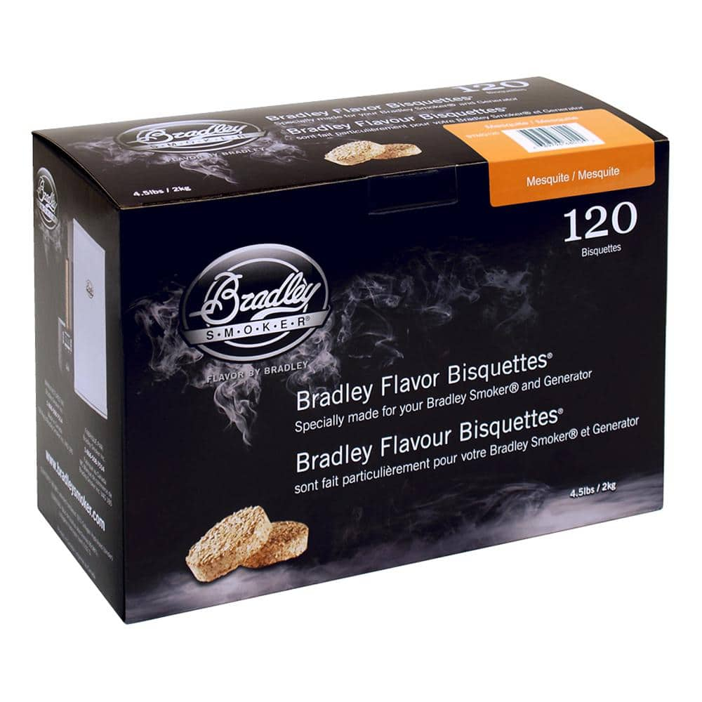 Bradley Smoker Smoking Bisquettes Mesquite Wood 120Pk