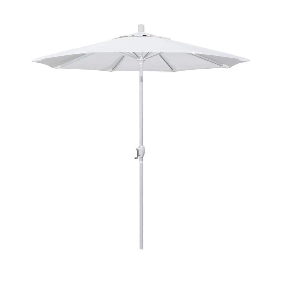 California Umbrella 7.5' Patio Umbrella in Olefin White/Matted White