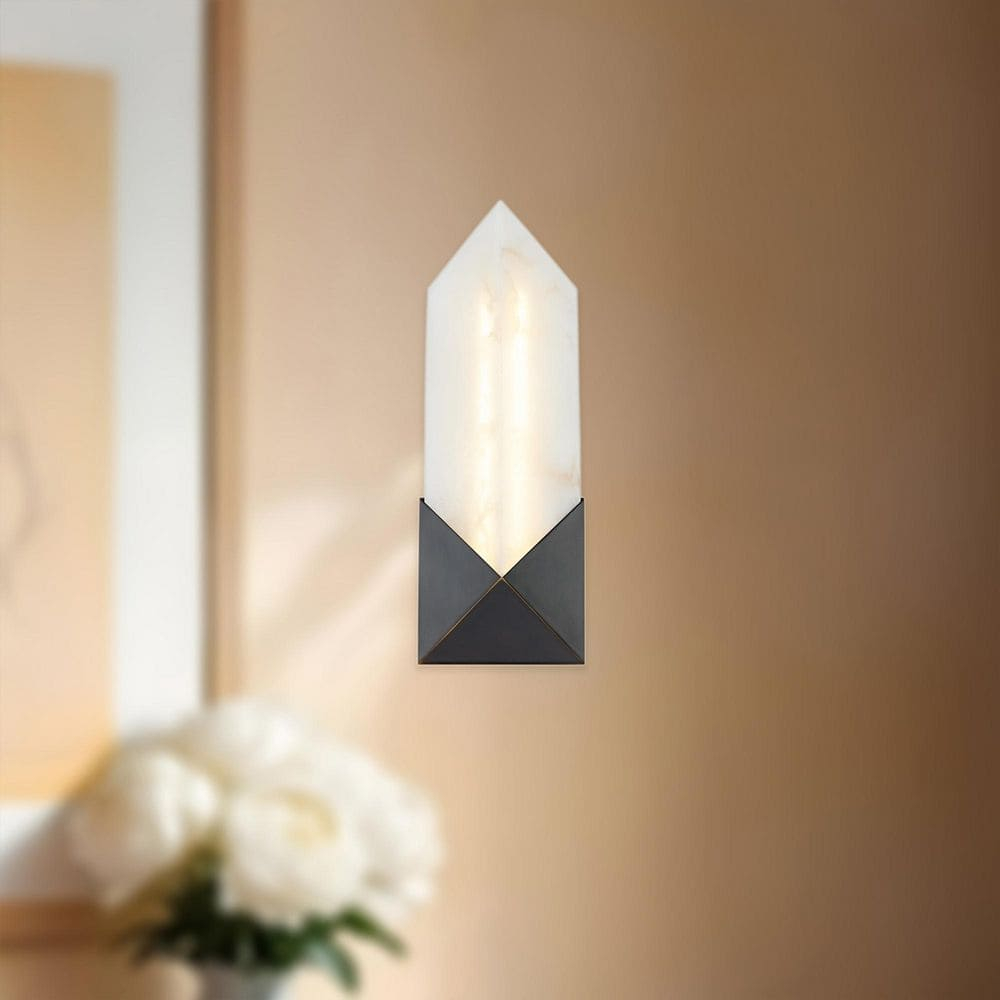 Revolve Elegance Polished Nickel & Clear Glass Cylinder Wall Sconce