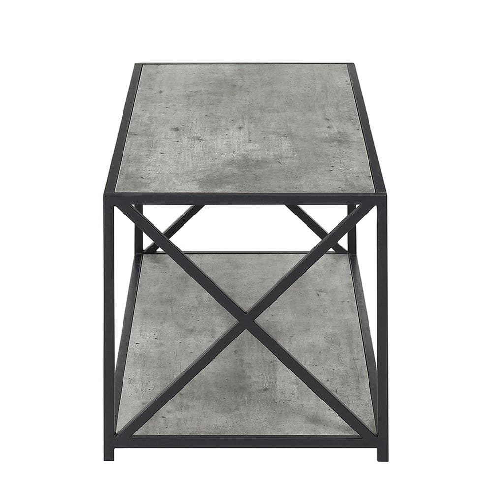 Convenience Concepts Tucson Coffee Table in Faux Birch Gray Wood Finish