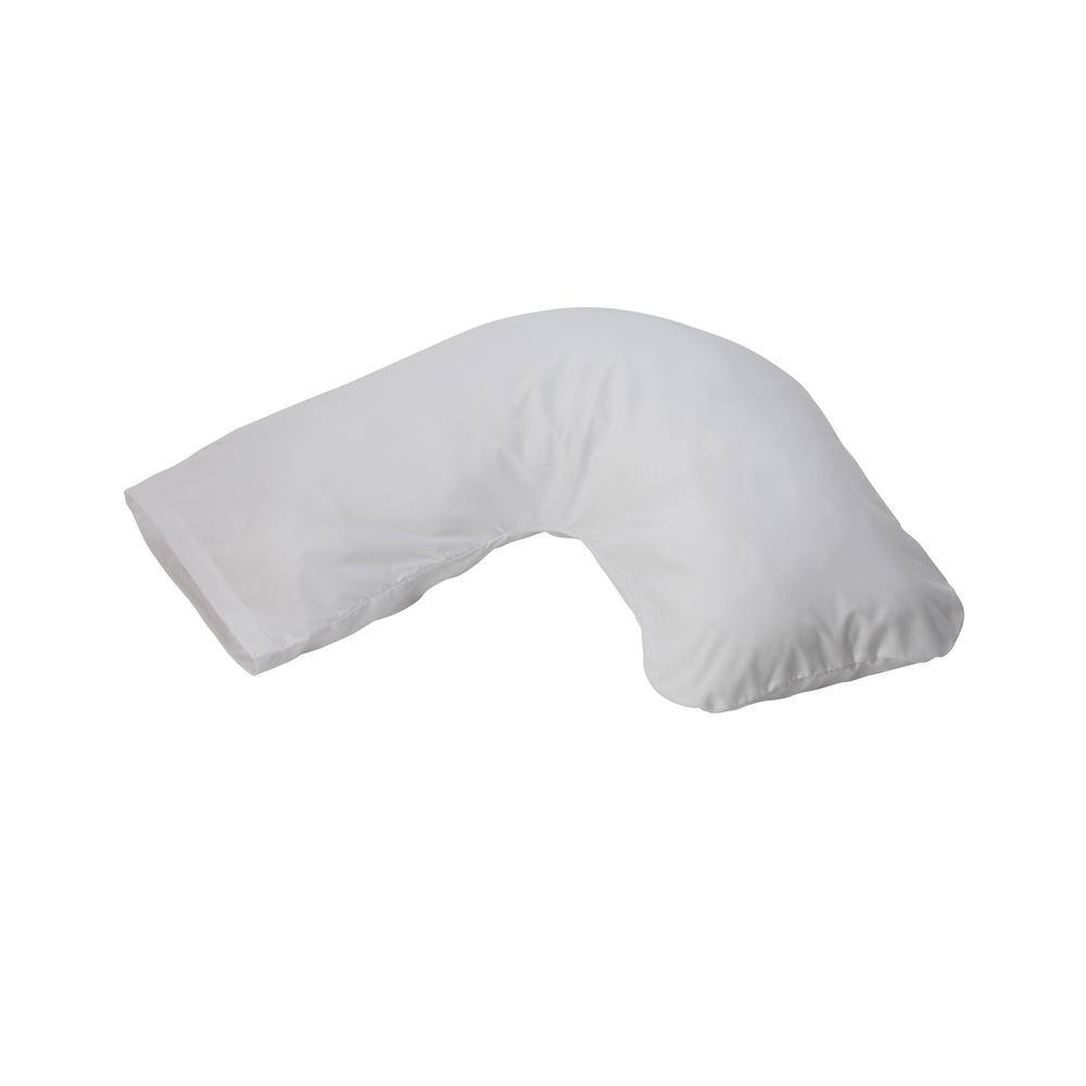 DMI Body Pillow, Side Sleeper Pillow and Pregnancy Pillow with Contoured Support to Eliminate Neck, Back, Hip, Joint Pain and Sciatica Relief with Removable Washable Cover, Firm, U Shape Neck Pillow
