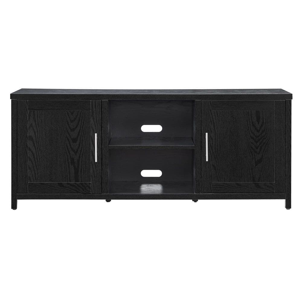Evelyn&Zoe Strahm Rectangular TV Stand for TV's up to 65", Black Grain