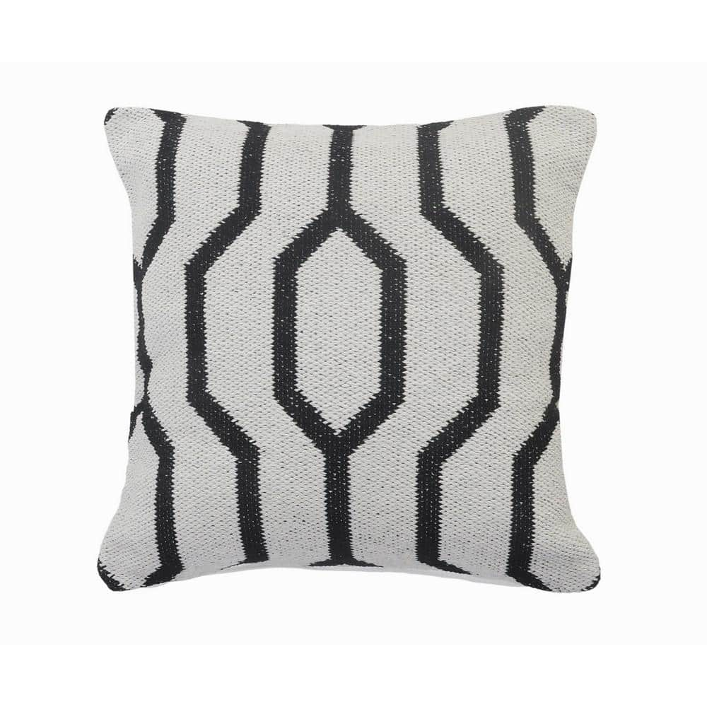 Ox Bay Geometric Throw Pillow, Black, 20 in., Counter per Pack 1