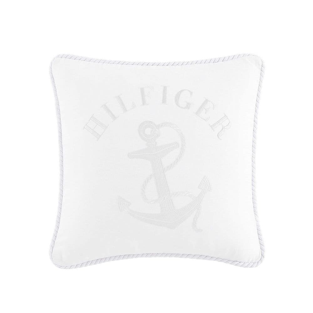 Tommy Hilfiger Tommy Hilfiger Anchor With Rope White Throw Pillow