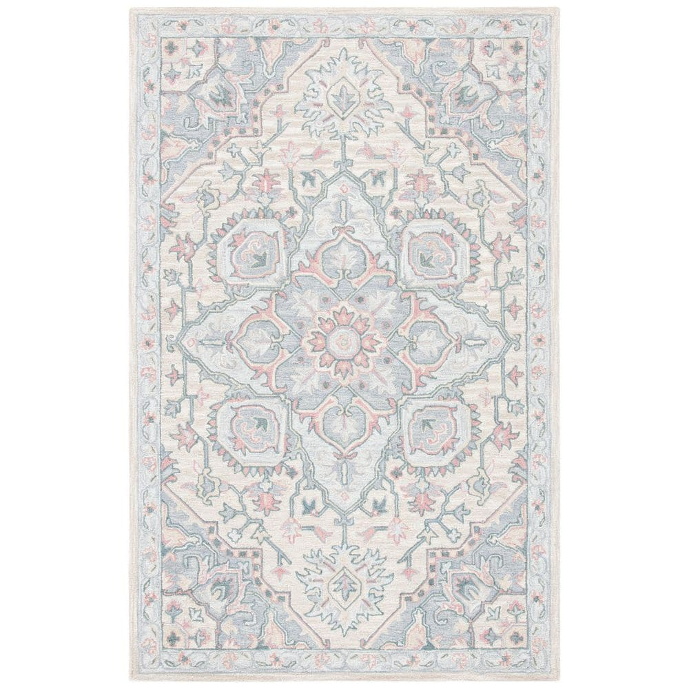 SAFAVIEH Heritage Kagan Oriental Area Rug, Beige/Blue, 6' x 9'