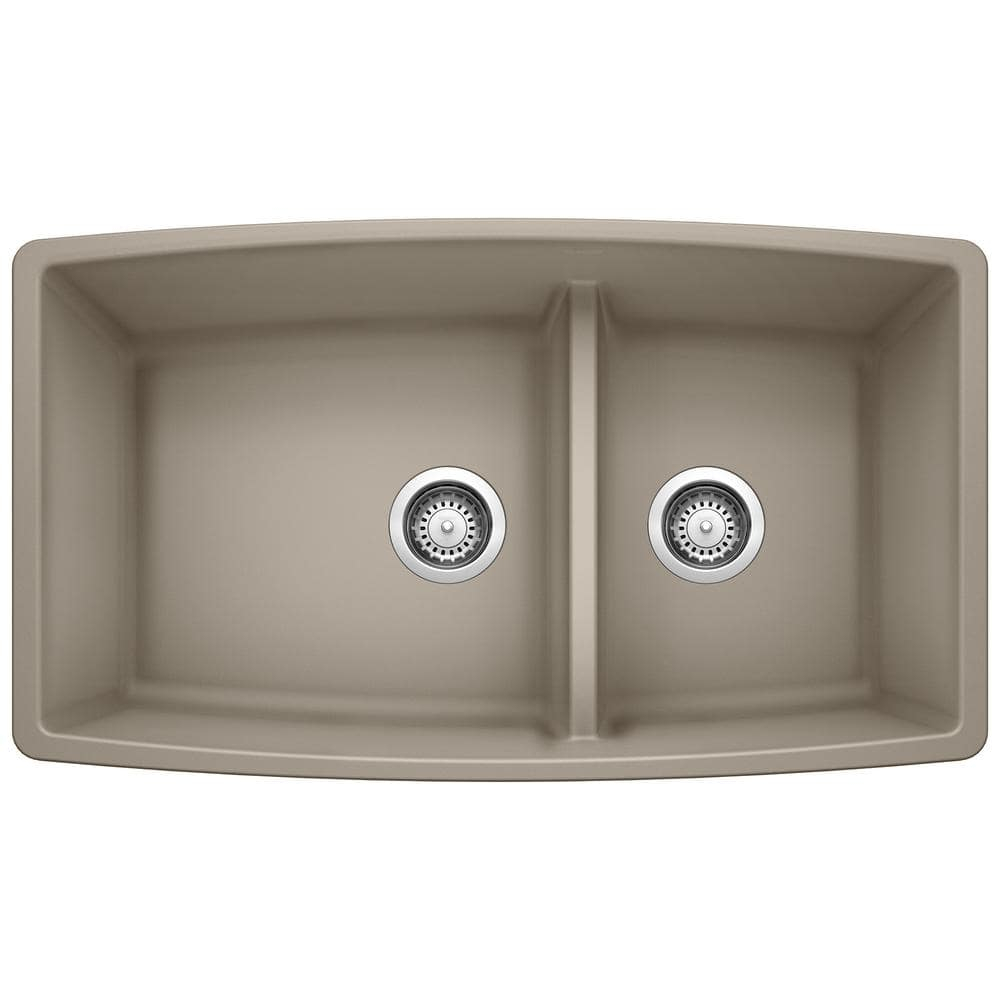 Performa SILGRANIT 33" L x 19" W Double Bowl Undermount Kitchen Sink